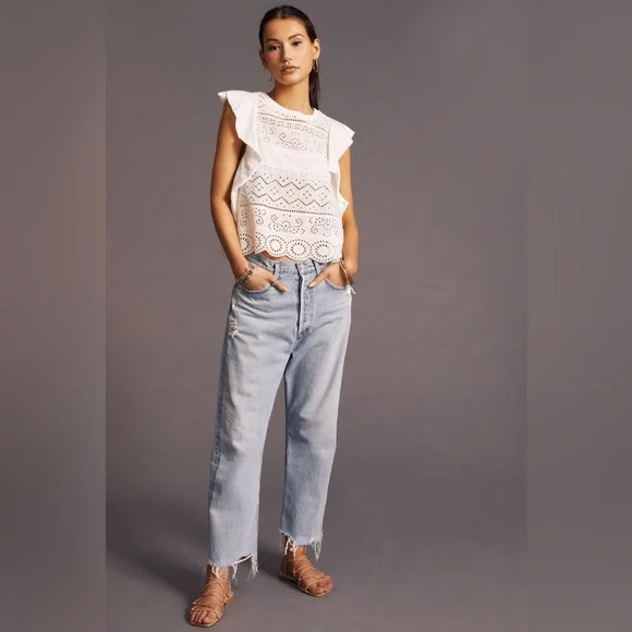 New Women’s Anthropologie Sustainable Lace Tank!!🔥🔥🔥 - Picture 4 of 13